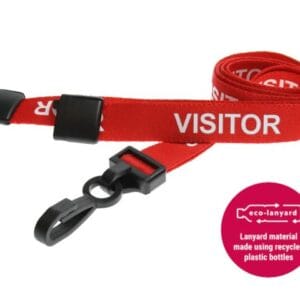 Visitor Lanyard – Red (Pack of 50)